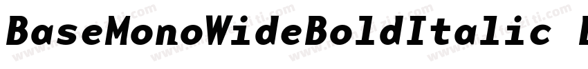 BaseMonoWideBoldItalic Bold Italic字体转换